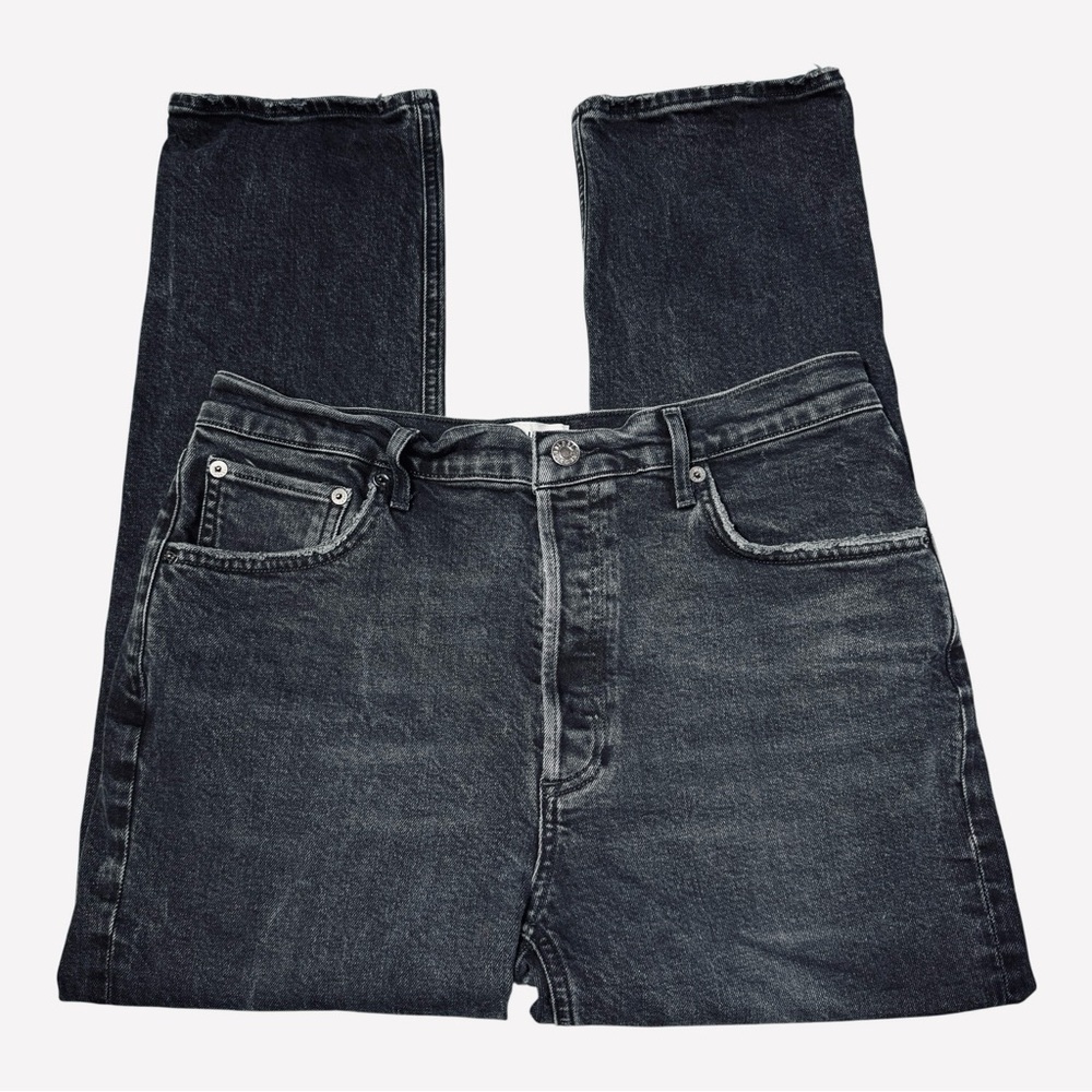 Agolde Riley High Rise Straight Crop Jeans In Panoramic Size 31 - Picture 4 of 9